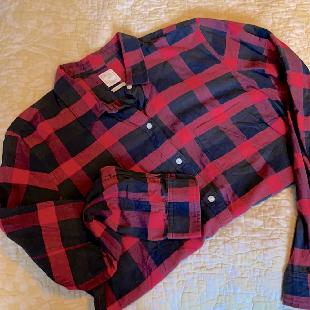 Gap Fitted Boyfriend Flannel (Tall)